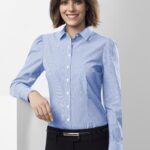 Womens Euro Long Sleeve Shirt - Blue