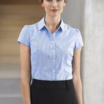 Womens Euro Short Sleeve Shirt - Blue