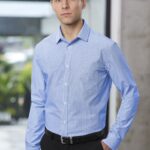 Mens Euro Long Sleeve Shirt - Blue