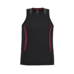 Mens Razor Singlet - Black/red