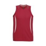 Mens Razor Singlet - Red/white