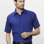 Mens Metro Short Sleeve Shirt - Royal
