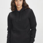 Womens Crew Hoodie - Black