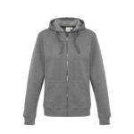 Womens Crew Zip Hoodie - Grey Marle