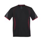 Mens Razor Short Sleeve Tee - Black/red