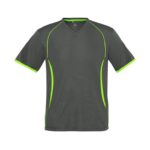 Mens Razor Short Sleeve Tee - Grey/fluoro Lime