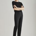 Womens Comfort Wool Stretch Relaxed Pant - Charcoal