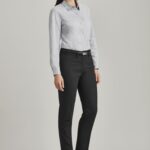 Womens Comfort Wool Stretch Slim Leg Pant - Charcoal