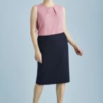Womens Cool Stretch Relaxed Fit Lined Skirt - Navy