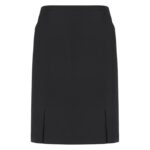 Womens Siena Front Pleat Detail Straight Skirt - Slate