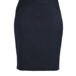 Comfort Wool Stretch Womens Chevron Band Skirt - Navy