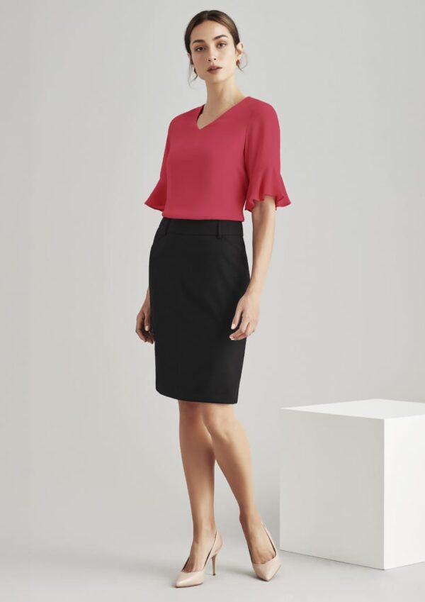 Womens Comfort Wool Stretch Multi-pleat Skirt - Image 14