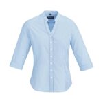 Womens Bordeaux 3/4 Sleeve Shirt - Alaskan Blue