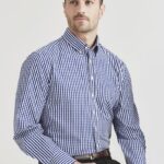 Mens Springfield Long Sleeve Shirt - French Navy