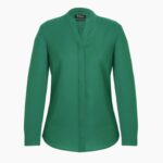 Womens Juliette Long Sleeve Blouse - Lorikeet Green