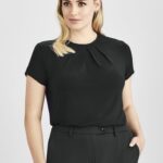 Womens Blaise Short Sleeve Top - Black