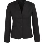 Womens Cool Stretch Short Jacket With Reverse Lapel - Black