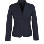 Womens Cool Stretch Short Jacket With Reverse Lapel - Navy