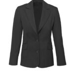 Womens Comfort Wool Stretch Longline Jacket - Charcoal