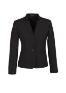 Womens Comfort Wool Stretch Short Jacket With Reverse Lapel