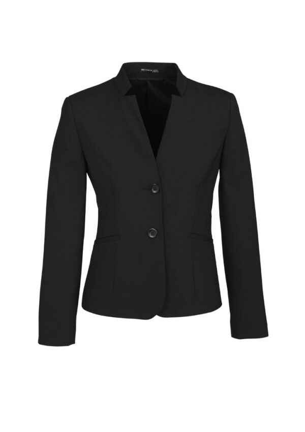 Womens Comfort Wool Stretch Short Jacket With Reverse Lapel - Image 7
