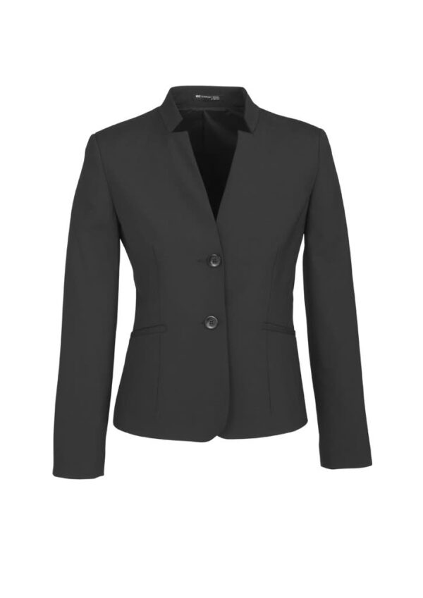 Womens Comfort Wool Stretch Short Jacket With Reverse Lapel - Image 11