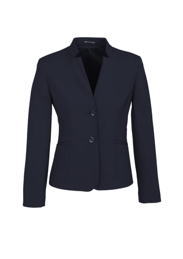 Womens Comfort Wool Stretch Short Jacket With Reverse Lapel - Image 5