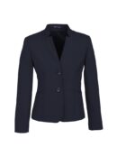 Womens Comfort Wool Stretch Short Jacket With Reverse Lapel