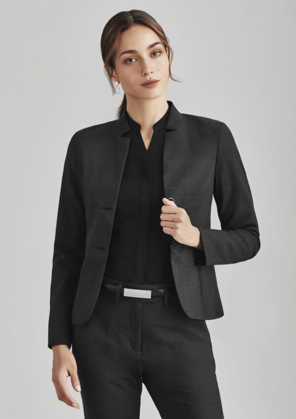 Womens Comfort Wool Stretch Short Jacket With Reverse Lapel - Image 39