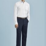 Mens Cool Stretch Flat Front Pant (regular) - Navy