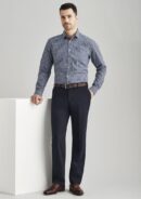 Mens Comfort Wool Stretch Flat Front Pant