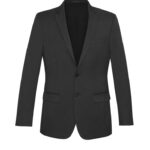 Comfort Wool Stretch Mens Slimline Jacket - Charcoal