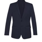 Comfort Wool Stretch Mens Slimline Jacket - Navy