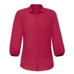 Womens Lucy 3/4 Sleeve Blouse - Raspberry
