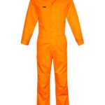 Mens Lightweight Cotton Drill Overall - Orange