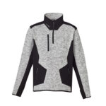 Unisex Streetworx Reinforced Knit 1/2 Zip Pullover - Grey/black