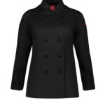 Womens Al Dente Long Sleeve Chef Jacket - Black