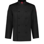 Mens Al Dente Long Sleeve Chef Jacket - Black