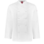 Mens Al Dente Long Sleeve Chef Jacket - White