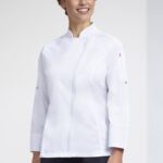 Womens Alfresco Long Sleeve Chef Jacket - White