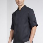 Mens Alfresco Long Sleeve Chef Jacket - Black
