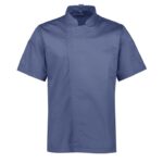 Mens Alfresco Short Sleeve Chef Jacket - Grey Smoke