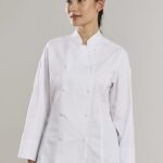 Womens Gusto Long Sleeve Chef Jacket - White