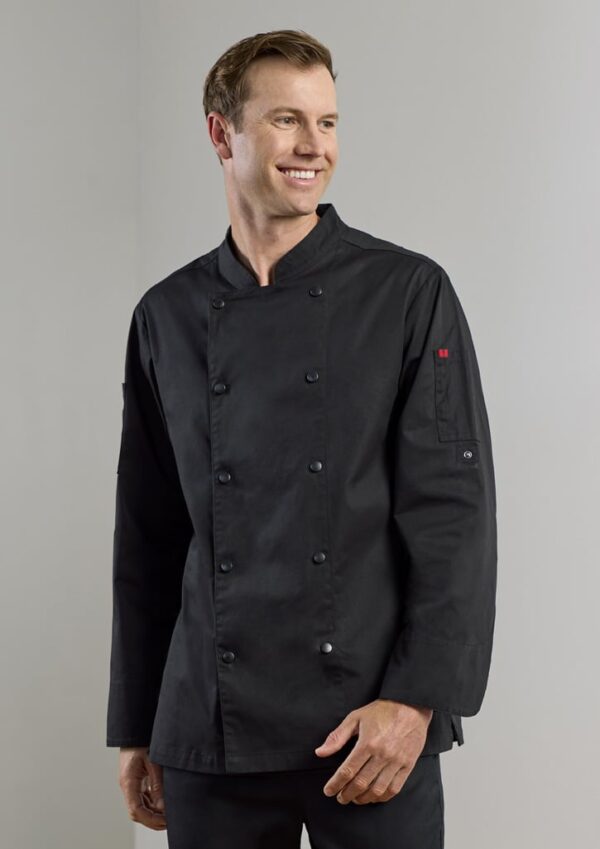 Mens Gusto Long Sleeve Chef Jacket - Image 10
