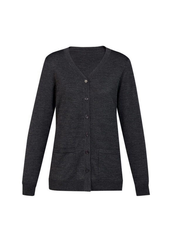 Womens Button Front Knit Cardigan - Image 5