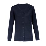Womens Button Front Knit Cardigan - Navy
