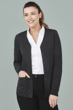 Womens Button Front Knit Cardigan