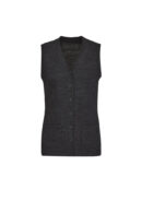 Womens Button Front Knit Vest