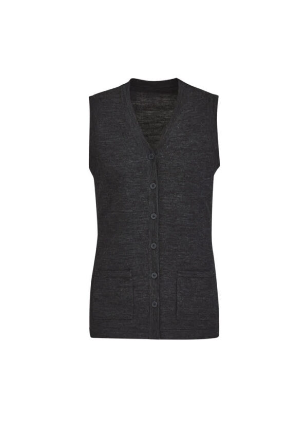 Womens Button Front Knit Vest - Image 20