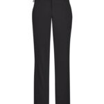 Mens Comfort Waist Flat Front Pant - Charcoal